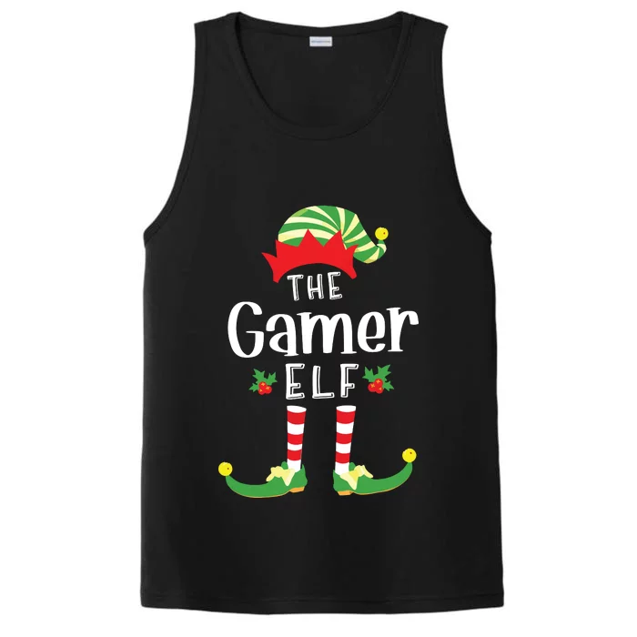 Gamer Christmas Elf Matching Pajama Xmas Party Performance Tank