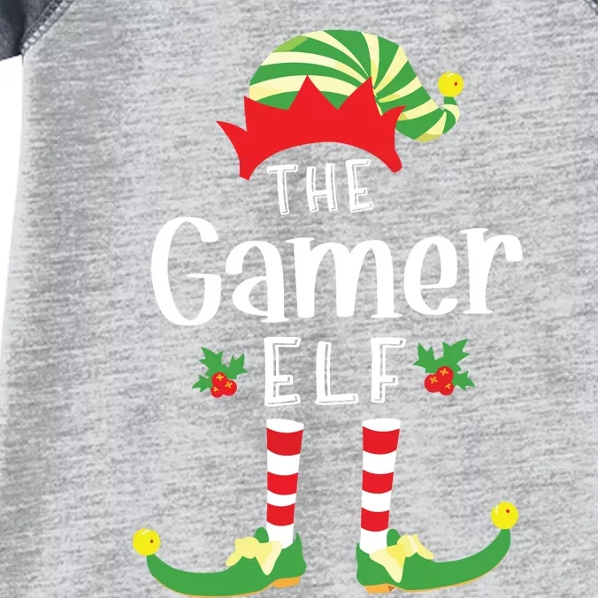 Gamer Christmas Elf Matching Pajama Xmas Party Infant Baby Jersey Bodysuit