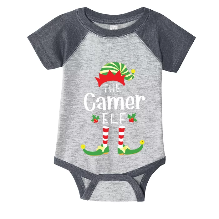 Gamer Christmas Elf Matching Pajama Xmas Party Infant Baby Jersey Bodysuit