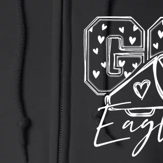 Go Cheer Eagles Design Gift For Girl Boy Full Zip Hoodie