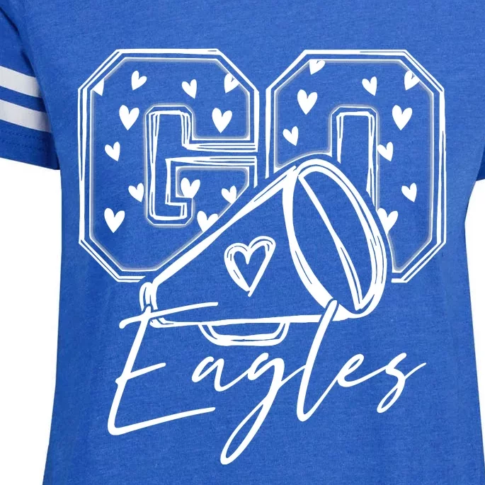 Go Cheer Eagles Design Gift For Girl Boy Enza Ladies Jersey Football T-Shirt