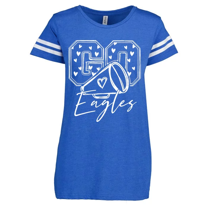 Go Cheer Eagles Design Gift For Girl Boy Enza Ladies Jersey Football T-Shirt