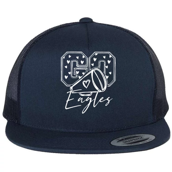 Go Cheer Eagles Design Gift Flat Bill Trucker Hat