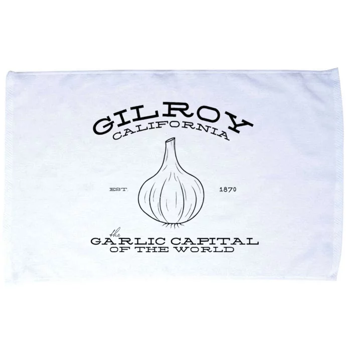 Gilroy California Est 1870 Garlic Lovers Microfiber Hand Towel