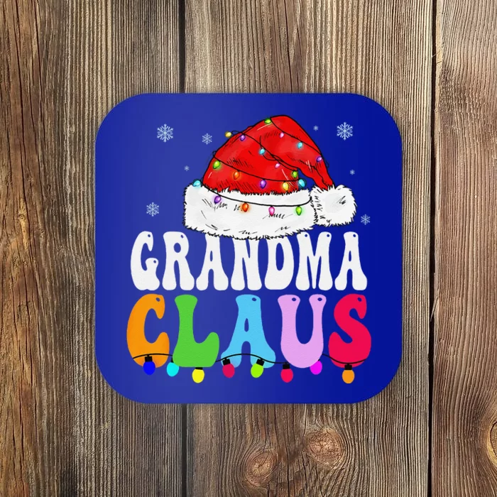 Grandma Claus Funny Xmas Family Matching Grandma Christmas Coaster