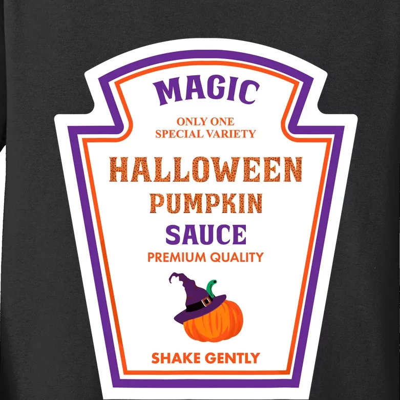 Group Condiments Funny Diy Halloween Costume Pumpkin Sauce Kids Long Sleeve Shirt