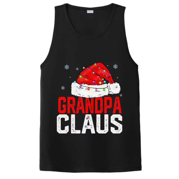 Grandpa Claus Funny Xmas Family Matching Grandpa Christmas Gift Performance Tank