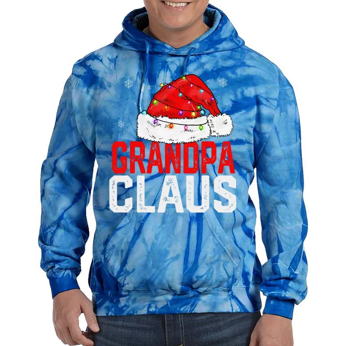 Grandpa Claus Funny Xmas Family Matching Grandpa Christmas Gift Tie Dye Hoodie