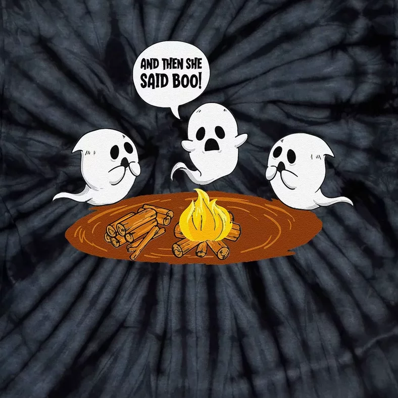 Ghost Campfire Funny Halloween Tie-Dye T-Shirt