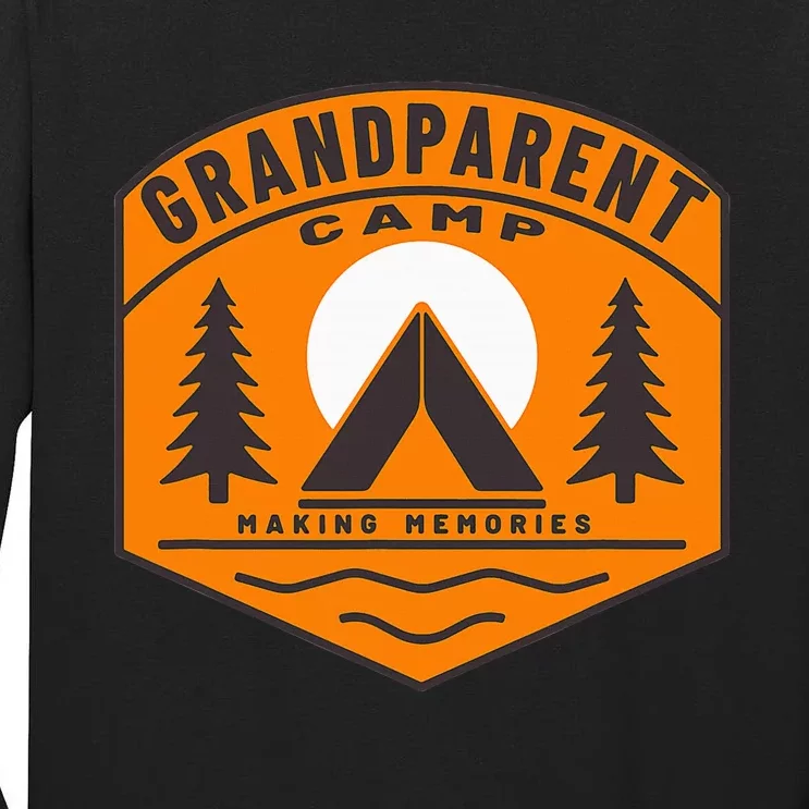 Grandparent Camp Fun Family Cousin Camping Grandchildren Tall Long Sleeve T-Shirt