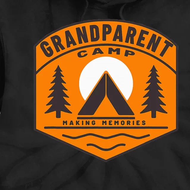 Grandparent Camp Fun Family Cousin Camping Grandchildren Tie Dye Hoodie