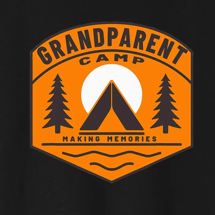 Grandparent Camp Fun Family Cousin Camping Grandchildren Women's Crop Top Tee