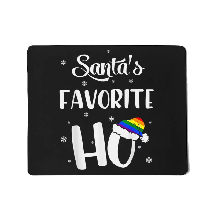 Gay Christmas Funny LGBT Happy Holigays Rainbow Party Gift Mousepad