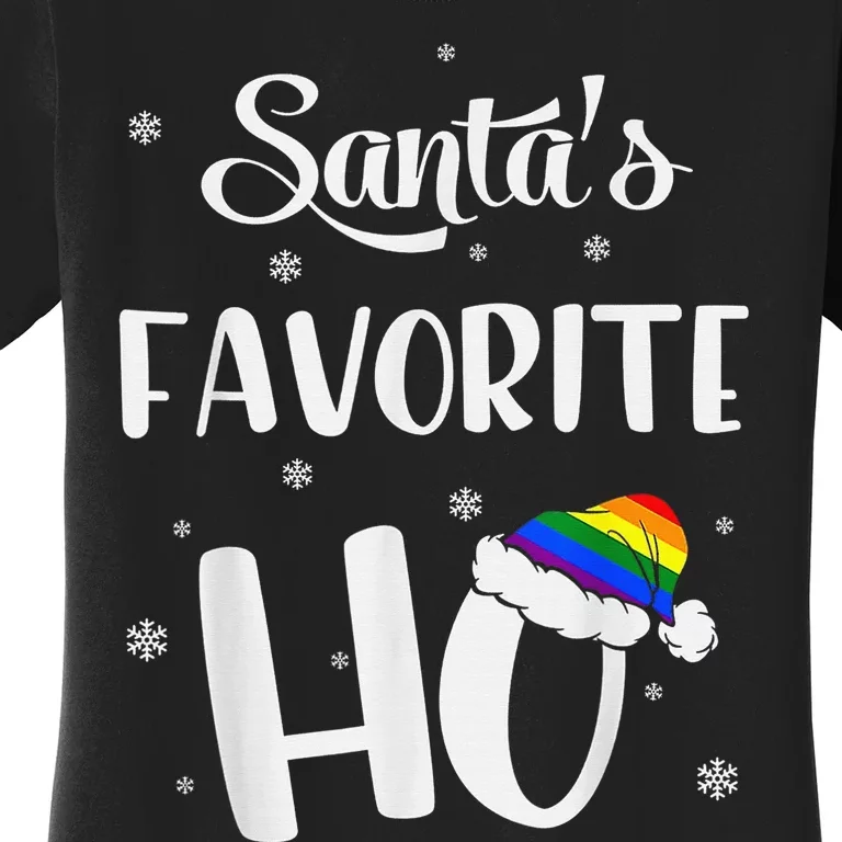 Gay Christmas Funny LGBT Happy Holigays Rainbow Party Gift Women's T-Shirt