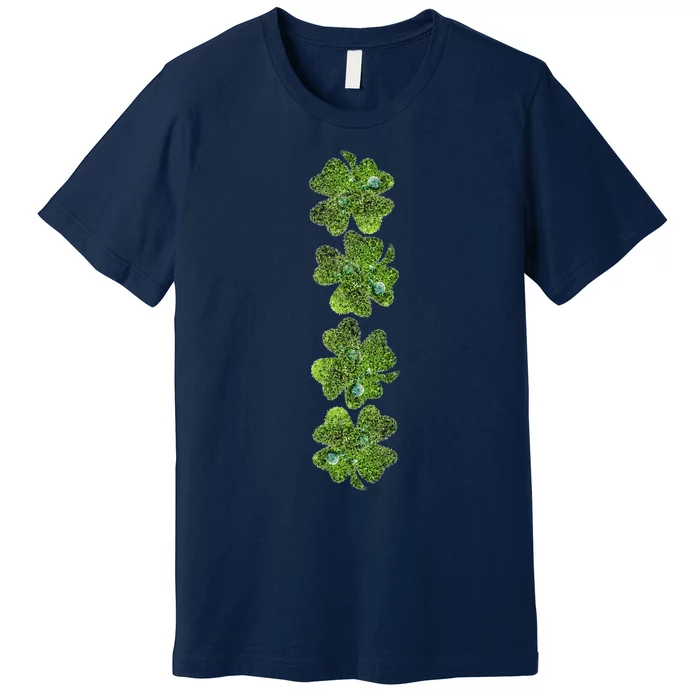 Green Clovers Funny Irish Shamrock Saint Patrick's Day Premium T-Shirt