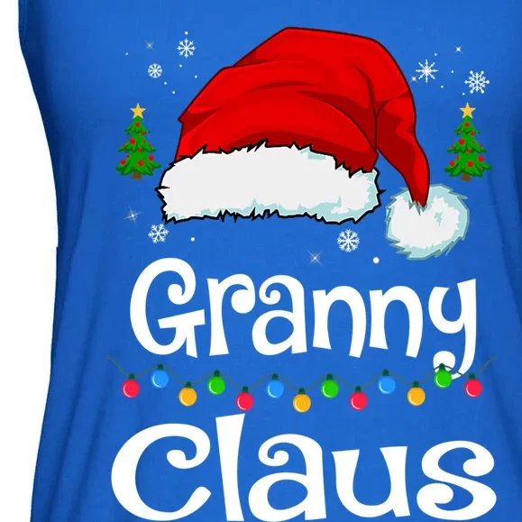 Granny Claus Funny Gift Christmas Pajama Family Matching Xmas Funny Gift Ladies Essential Flowy Tank