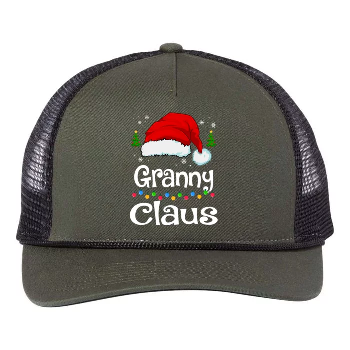 Granny Claus Funny Gift Christmas Pajama Family Matching Xmas Funny Gift Retro Rope Trucker Hat Cap