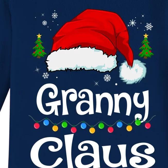 Granny Claus Funny Gift Christmas Pajama Family Matching Xmas Funny Gift Baby Long Sleeve Bodysuit