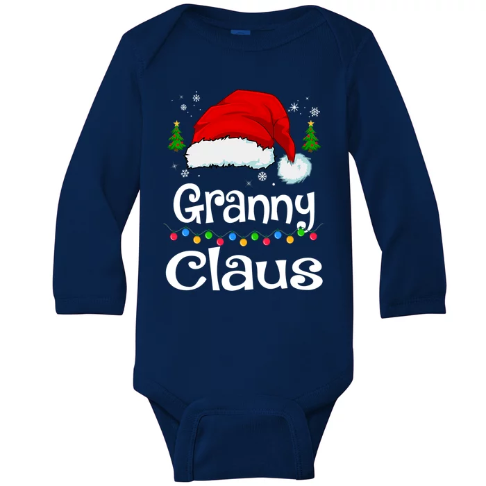 Granny Claus Funny Gift Christmas Pajama Family Matching Xmas Funny Gift Baby Long Sleeve Bodysuit