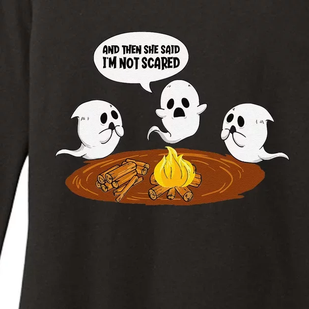 Ghost Campfire Funny Halloween Womens CVC Long Sleeve Shirt