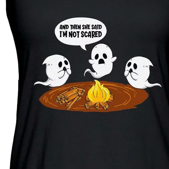 Ghost Campfire Funny Halloween Ladies Essential Flowy Tank