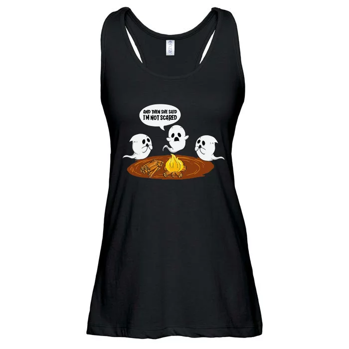 Ghost Campfire Funny Halloween Ladies Essential Flowy Tank