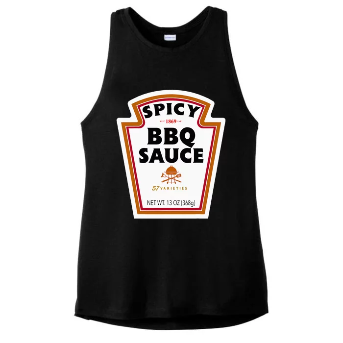 Group Condiments Funny Diy Halloween Costume Bbq Sauce Ladies Tri-Blend Wicking Tank