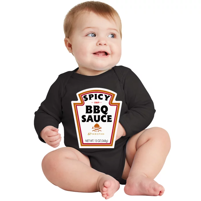 Group Condiments Funny Diy Halloween Costume Bbq Sauce Baby Long Sleeve Bodysuit