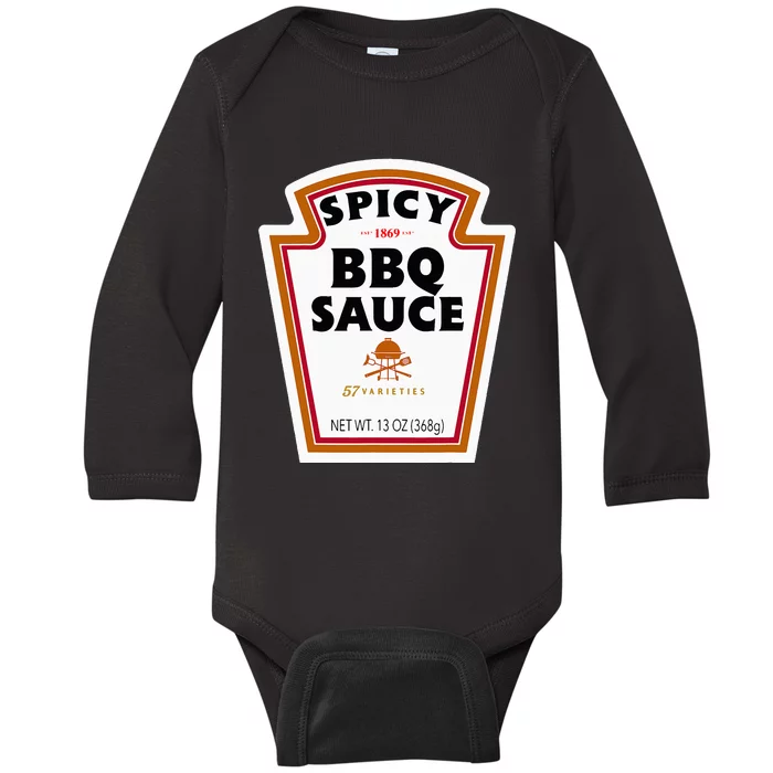 Group Condiments Funny Diy Halloween Costume Bbq Sauce Baby Long Sleeve Bodysuit