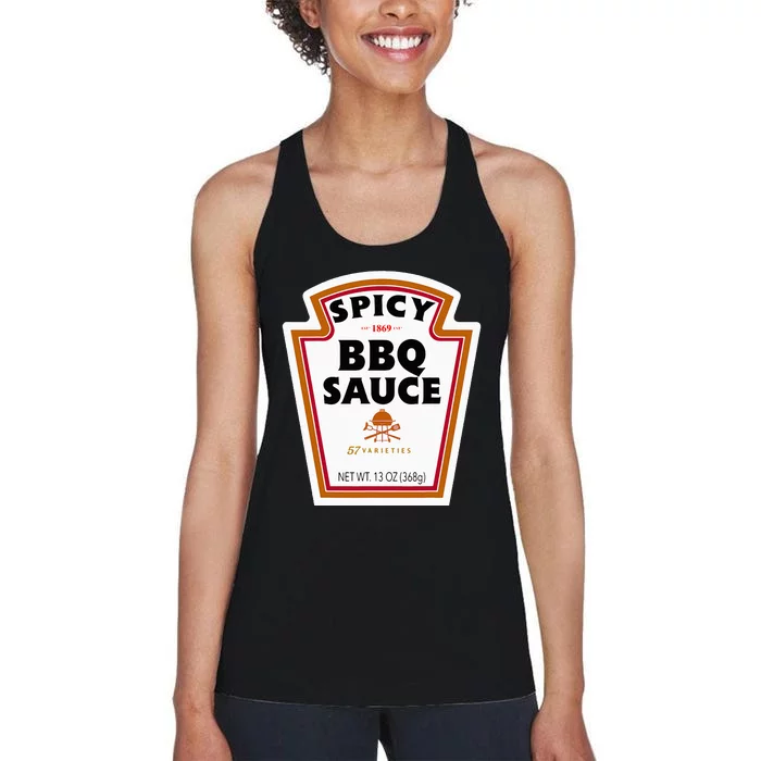 Group Condiments Funny Diy Halloween Costume Bbq Sauce Women's Racerback Tank