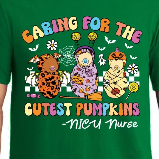 Groovy Caring For The Cutest Pumpkins Nicu Nurse Halloween Pajama Set