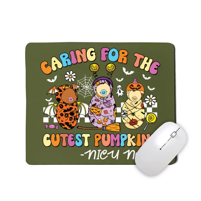 Groovy Caring For The Cutest Pumpkins Nicu Nurse Halloween Mousepad