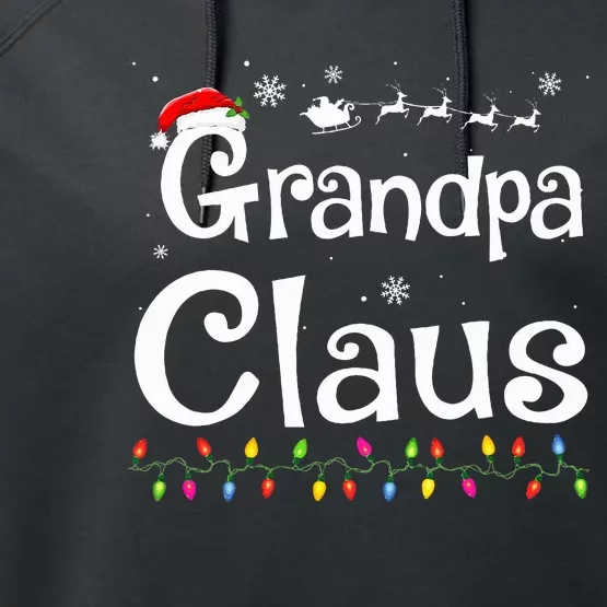 Grandpa Claus Funny Family Santa Pajamas Christmas Idea Performance Fleece Hoodie