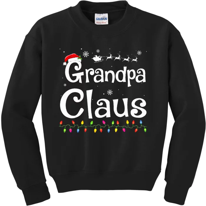 Grandpa Claus Funny Family Santa Pajamas Christmas Idea Kids Sweatshirt