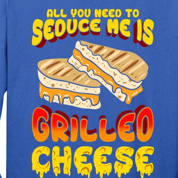 Grilled Cheese Foodie Gift Campfire Toaster Sandwich Graphic Gift Tall Long Sleeve T-Shirt