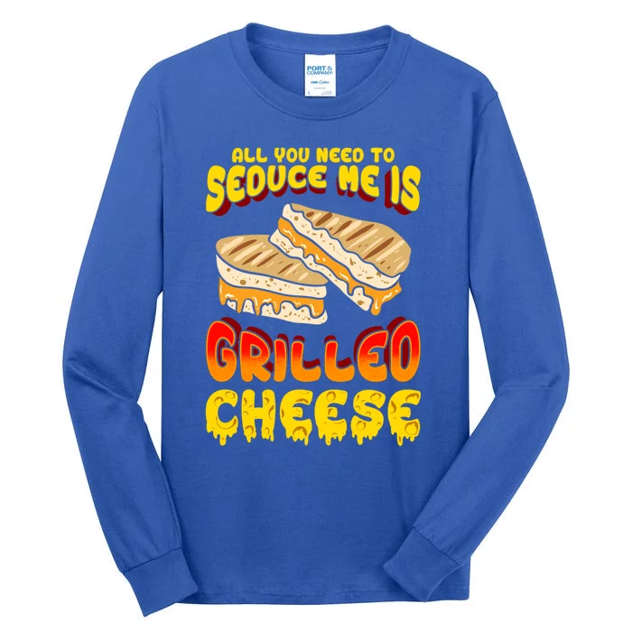 Grilled Cheese Foodie Gift Campfire Toaster Sandwich Graphic Gift Tall Long Sleeve T-Shirt