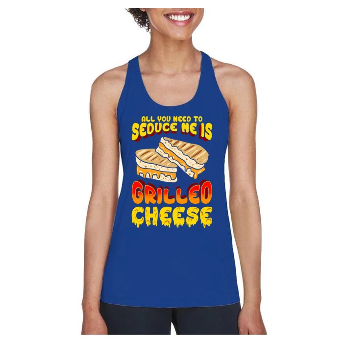 Grilled Cheese Foodie Gift Campfire Toaster Sandwich Graphic Gift Women's Racerback Tank