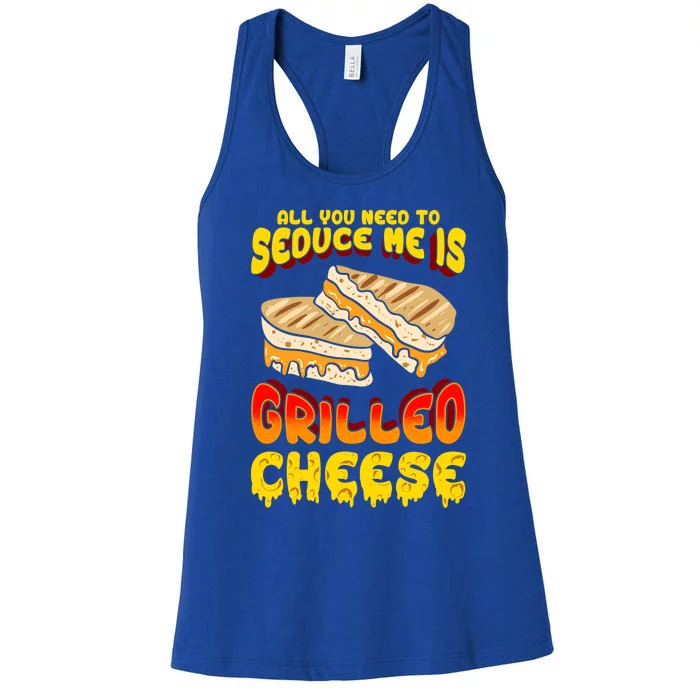 Grilled Cheese Foodie Gift Campfire Toaster Sandwich Graphic Gift Women's Racerback Tank