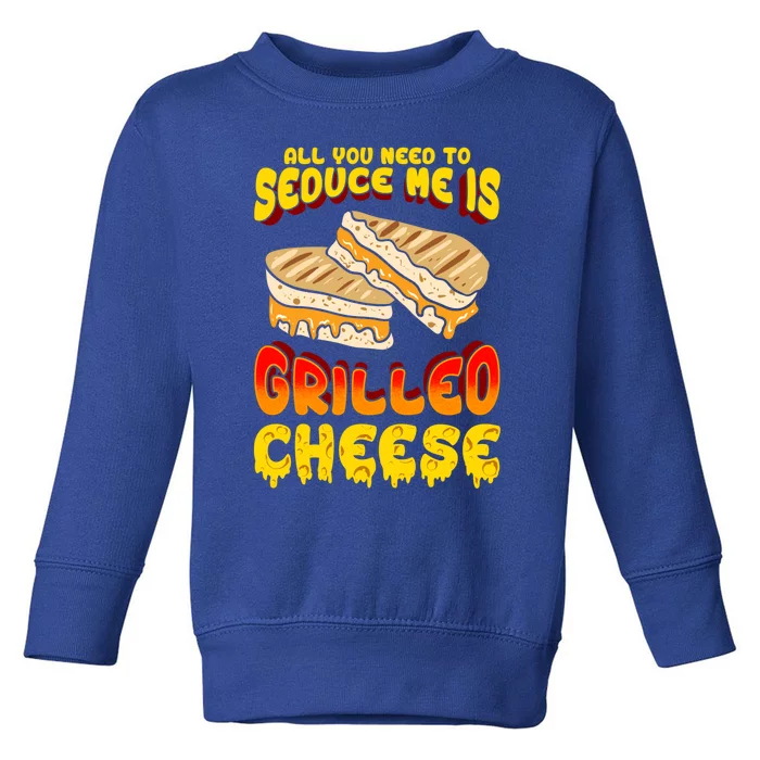 Grilled Cheese Foodie Gift Campfire Toaster Sandwich Graphic Gift Toddler Sweatshirt