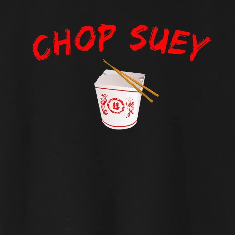 Graphic Chinese Food Chop Suey Women's Crop Top Tee