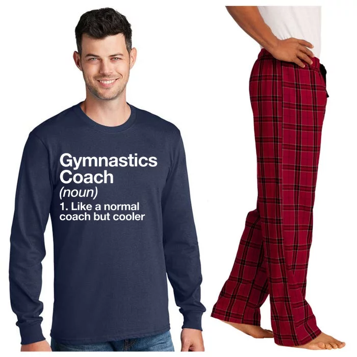 Gymnastics Coach Funny Sports Definition Trainer Instructor Long Sleeve Pajama Set