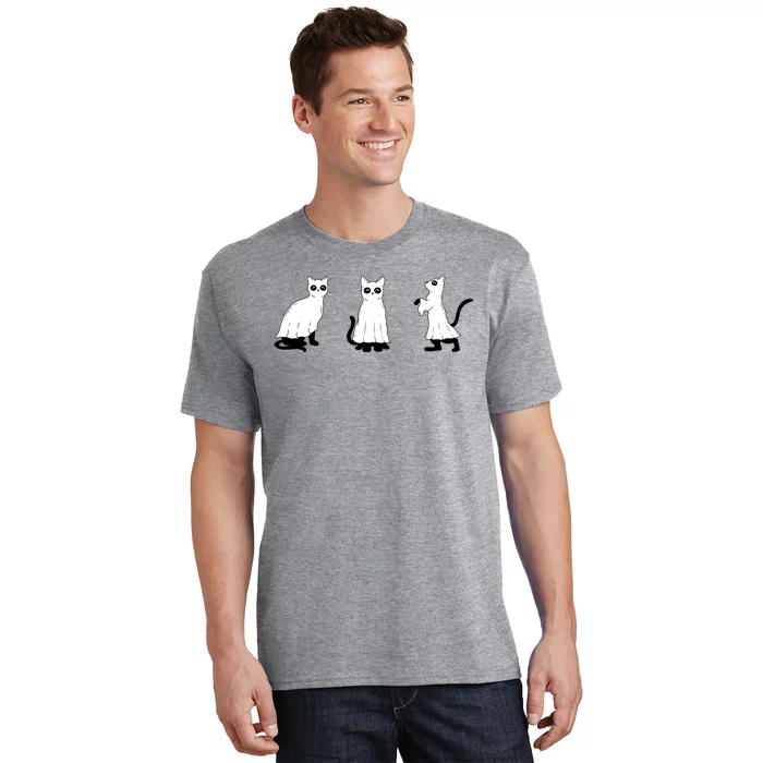 Ghost Cats Funny Halloween T-Shirt