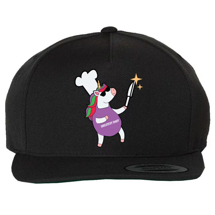 Greatest Chef Funny Unicorn Dabbing Dab Lover Gift Wool Snapback Cap