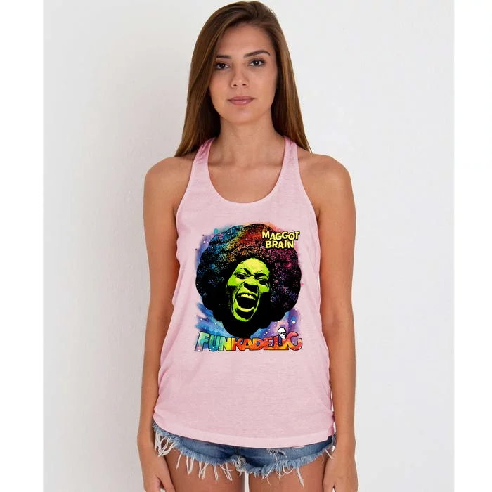 George Clinton Funky Maggot Brain Gift Women's Knotted Racerback Tank