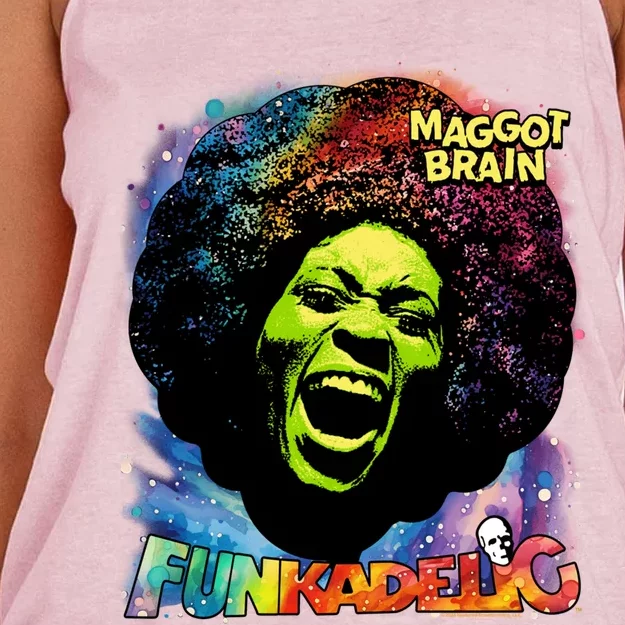 George Clinton Funky Maggot Brain Gift Women's Knotted Racerback Tank