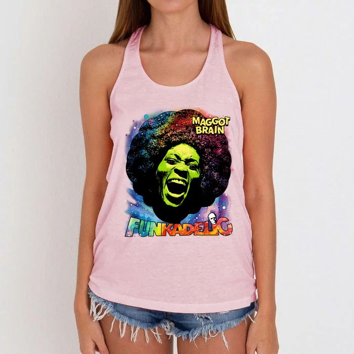 George Clinton Funky Maggot Brain Gift Women's Knotted Racerback Tank