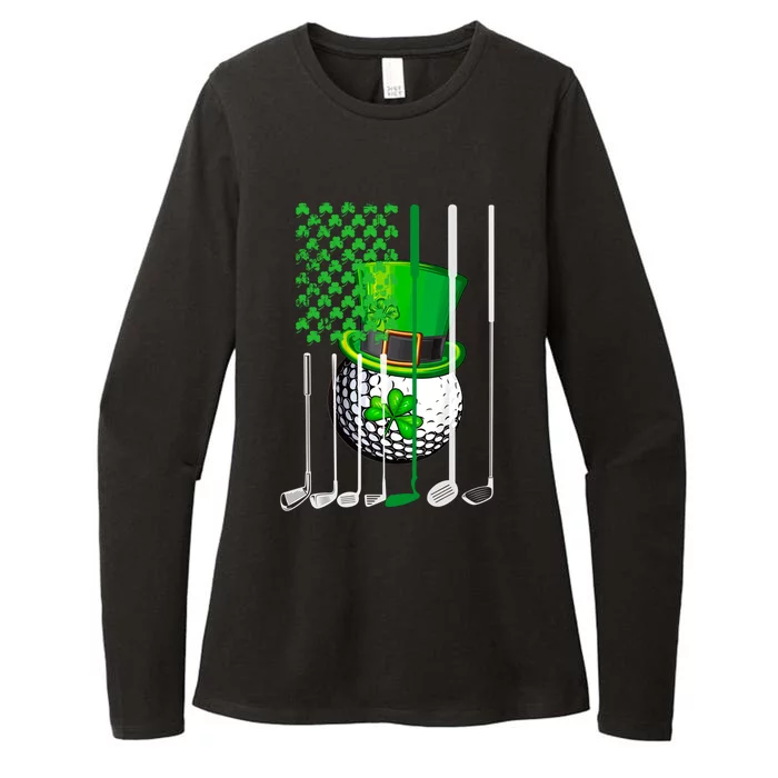 Golf Clubs Flag St Patrick's Golf Lovers Gift Womens CVC Long Sleeve Shirt