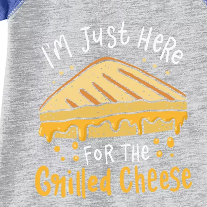 Grilled Cheese Funny Gift I'm Just Here For The Grilled Cheese Cool Gift Infant Baby Jersey Bodysuit