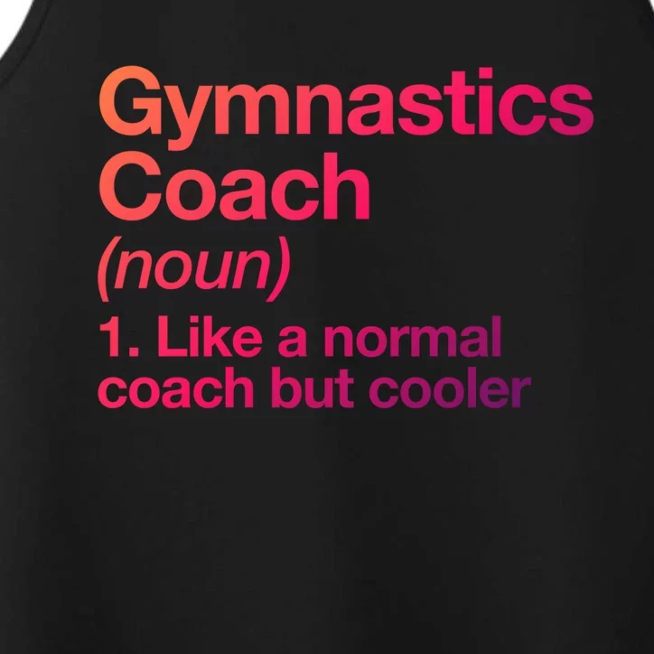 Gymnastics Coach Funny Sports Definition Trainer Instructor Cute Gift Performance Tank