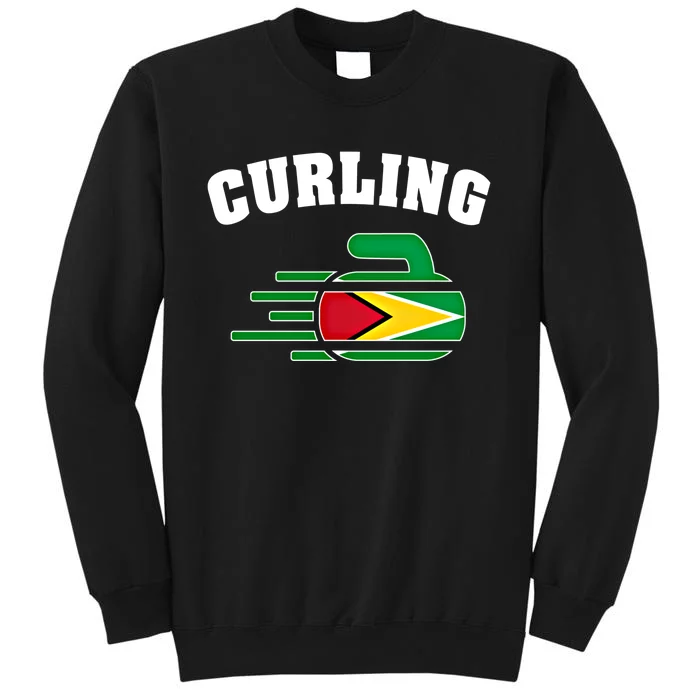 Guyana Curling Fans Jersey Guyanese Curlers Winter Sports Gift Tall Sweatshirt